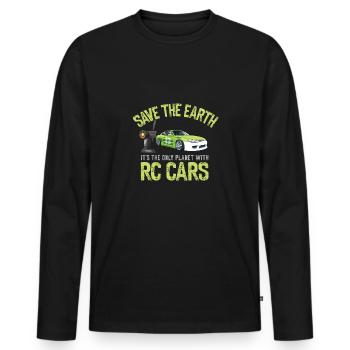 RC Auto Hobby Spruch Ferngestuertes Auto - Männer Premium Bio Langarmshirt - Schwarz - Vorne - Nico (187cm)