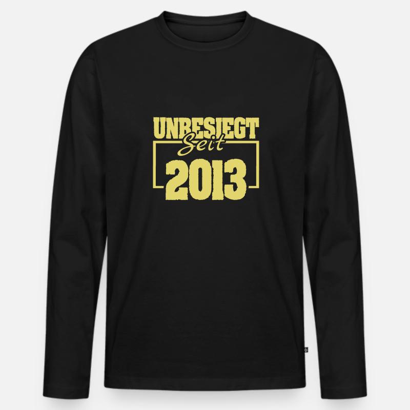 Witzig 2013 - Männer Premium Bio Langarmshirt - Schwarz