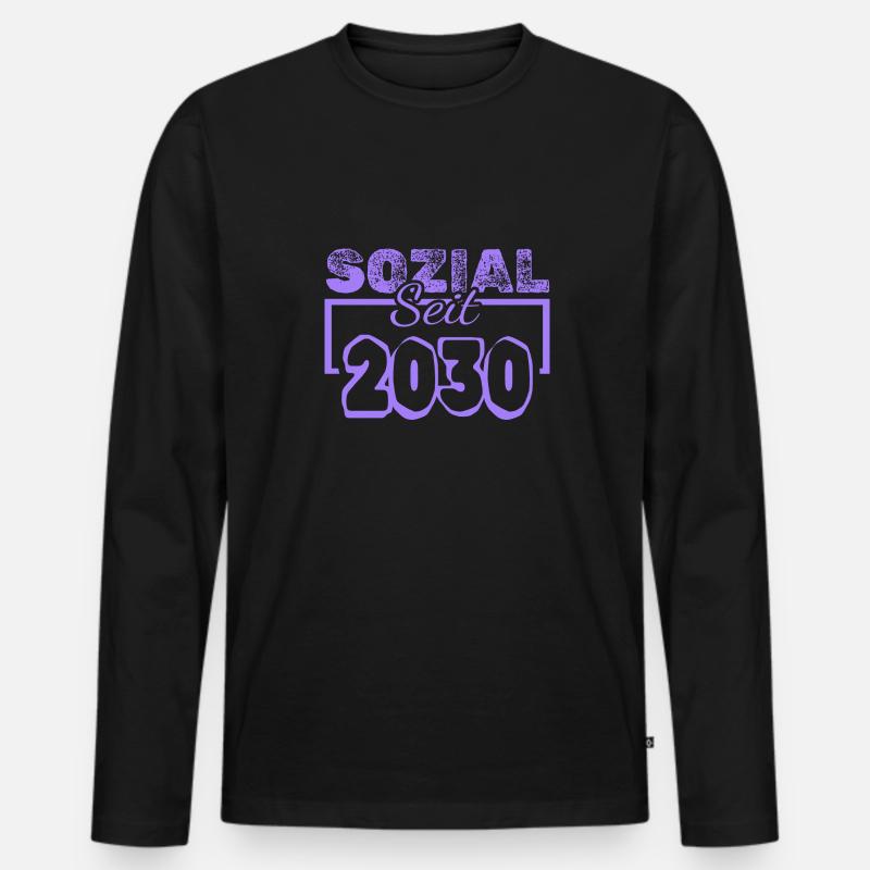 Sozialarbeiter 2030 - Männer Premium Bio Langarmshirt - Schwarz