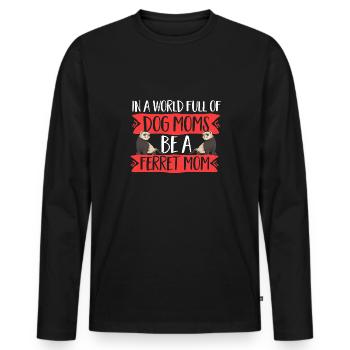 Frettchen Besitzer Frettchen - Männer Premium Bio Langarmshirt - Schwarz - Vorne - Nico (187cm)