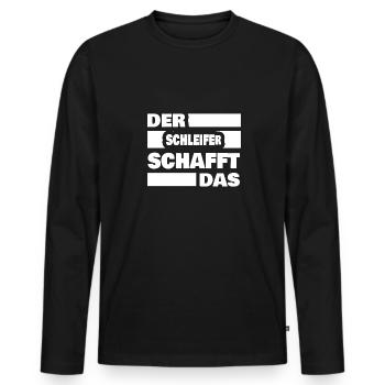 Moulin - T-shirt manches longues Premium bio Homme - noir - Devant - Nico (187cm)