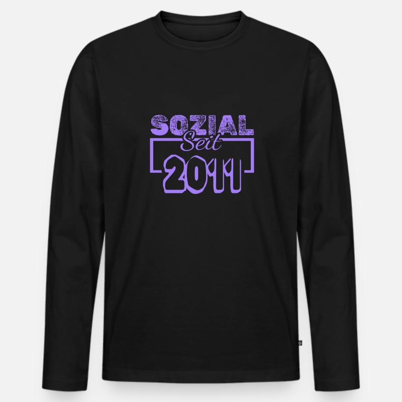 Sozialarbeiter 2011 - Männer Premium Bio Langarmshirt - Schwarz