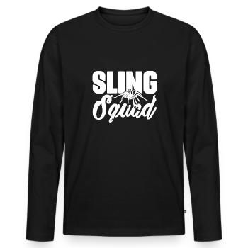 Sling squad Tarentula keeper - T-shirt manches longues Premium bio Homme - noir - Devant - Nico (187cm)