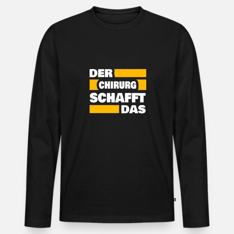 Chirurg - Männer Premium Bio Langarmshirt - Schwarz