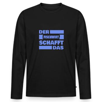 Pisciculteur - T-shirt manches longues Premium bio Homme - noir - Devant - Nico (187cm)