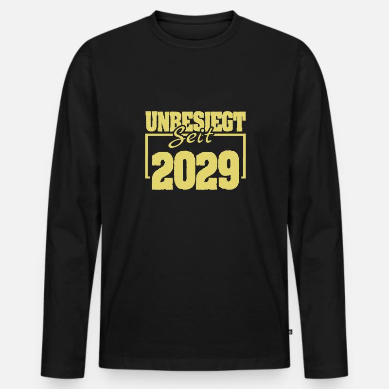 2029 2029 - Männer Premium Bio Langarmshirt - Schwarz