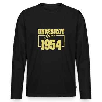 depuis 1954 - T-shirt manches longues Premium bio Homme - noir - Devant - Nico (187cm)