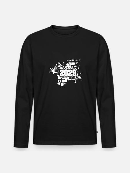 Art 2029 - Men's Premium Organic Long Sleeve Shirt - black