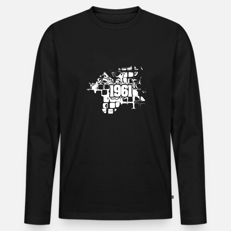 Artwork 1961 - Männer Premium Bio Langarmshirt - Schwarz