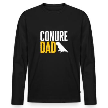 Molinasittich Perroquet Oiseau Perruche du Soleil - T-shirt manches longues Premium bio Homme - noir - Devant - Nico (187cm)