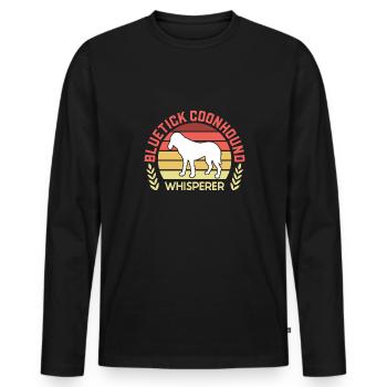 Bluetick Coonhound Gift Funny Saying - Men's Premium Organic Long Sleeve Shirt - black - Front - Nico (187cm)