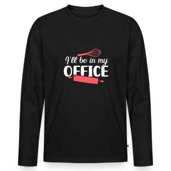 Bread Baking Baker Bakery Sourdough - Men's Premium Organic Long Sleeve Shirt - black - Front - Nico (187cm)