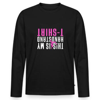 Akrobat Turner Gymnastik Turnen Tumbling - Männer Premium Bio Langarmshirt - Schwarz - Vorne - Nico (187cm)