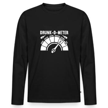Pontonboot Kapitän Bootfahren See Pontoon - Männer Premium Bio Langarmshirt - Schwarz - Vorne - Nico (187cm)