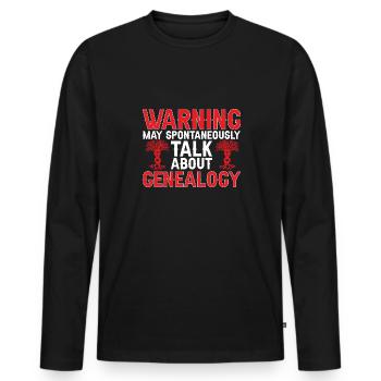 Généalogie Généalogie Généalogiste - T-shirt manches longues Premium bio Homme - noir - Devant - Nico (187cm)