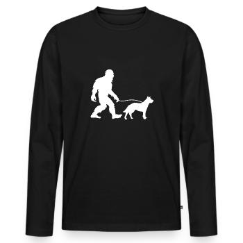 Australian Cattle Dog Red Blue Heeler - Men's Premium Organic Long Sleeve Shirt - black - Front - Nico (187cm)