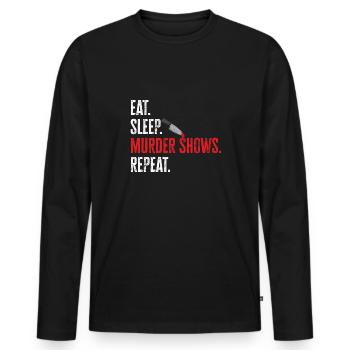 Wahre Verbrechen Podcaster True Crime Podcast - Männer Premium Bio Langarmshirt - Schwarz - Vorne - Nico (187cm)