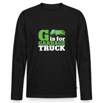Garbage trucks, garbage day, garbage collection - Men's Premium Organic Long Sleeve Shirt - black - Front - Nico (187cm)