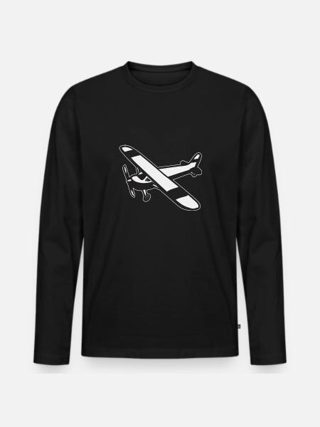 Modèle d’avion télécommandé - T-shirt manches longues Premium bio Homme - noir