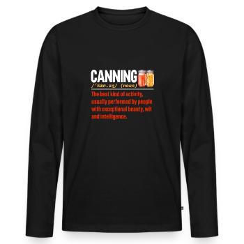 Einmachen Einkochen Lebensmitteln Konservieren - Männer Premium Bio Langarmshirt - Schwarz - Vorne - Nico (187cm)