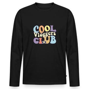 Cool Vloggers Club Social Media Content Creator - Men's Premium Organic Long Sleeve Shirt - black - Front - Nico (187cm)