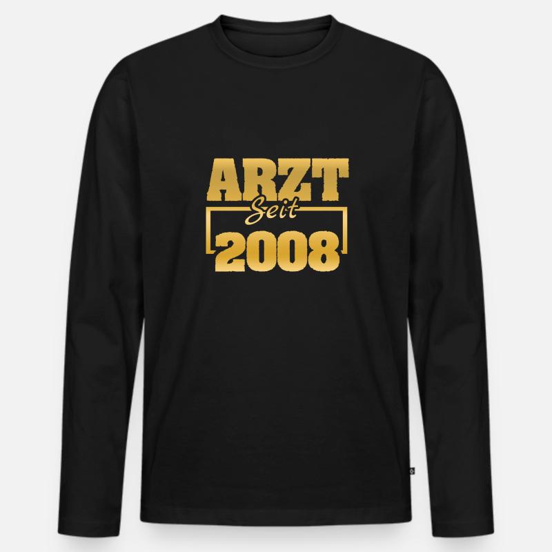 Beruf 2008 - Männer Premium Bio Langarmshirt - Schwarz