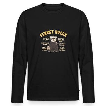 Frettchen Besitzer Frettchen - Männer Premium Bio Langarmshirt - Schwarz - Vorne - Nico (187cm)