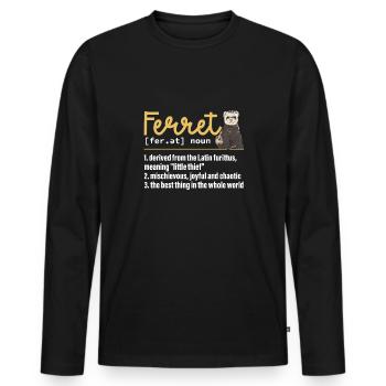 Frettchen Besitzer Frettchen - Männer Premium Bio Langarmshirt - Schwarz - Vorne - Nico (187cm)