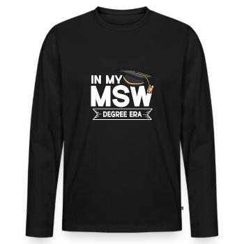 Master Of Social Work Soziale Arbeit Studium - Männer Premium Bio Langarmshirt - Schwarz - Vorne - Nico (187cm)