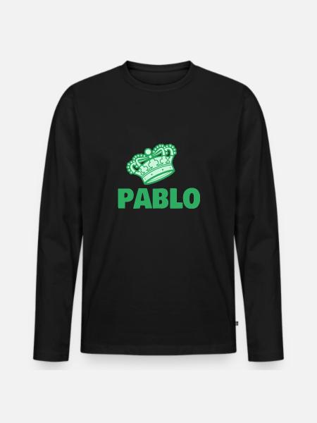 Pablo as a first name - Men's Premium Organic Long Sleeve Shirt - black