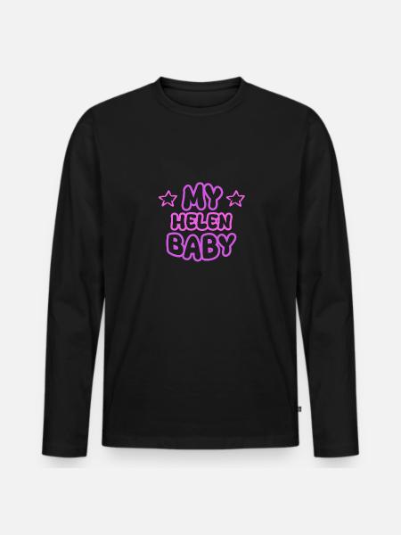 Helen as a first name - Men's Premium Organic Long Sleeve Shirt - black