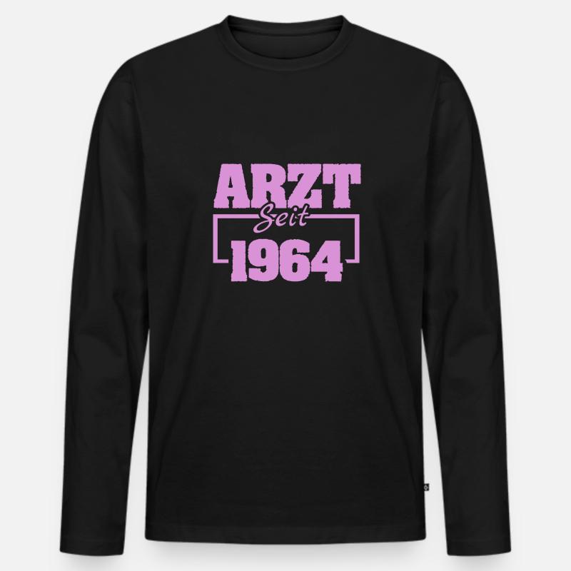 HNO 1964 - Männer Premium Bio Langarmshirt - Schwarz