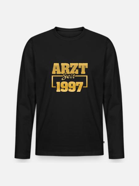 Beruf 1997 - Männer Premium Bio Langarmshirt - Schwarz