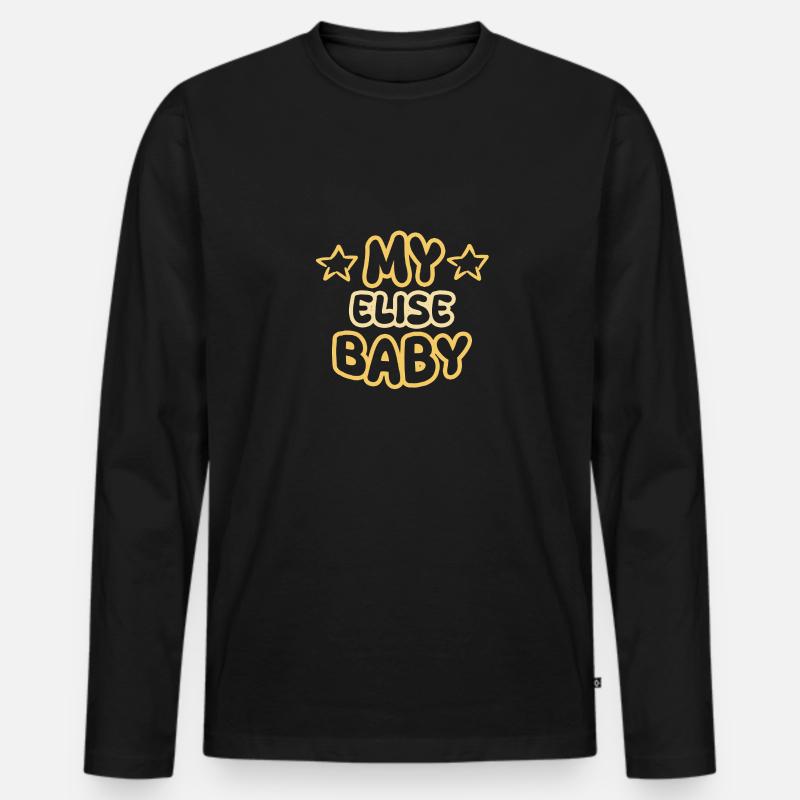 Elise - Männer Premium Bio Langarmshirt - Schwarz