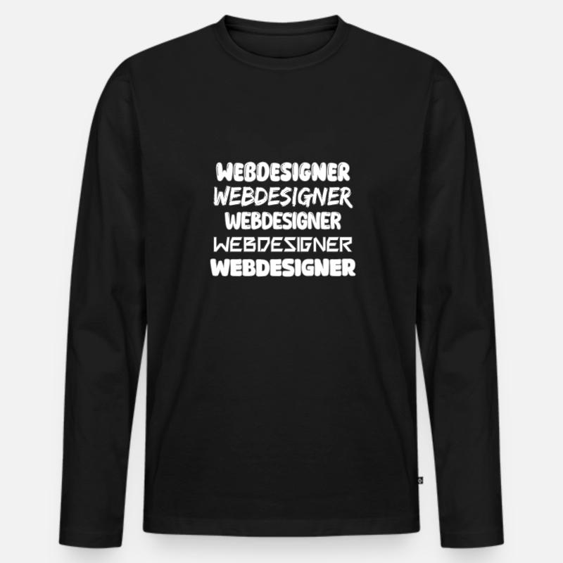 Webdesigner als Job - Männer Premium Bio Langarmshirt - Schwarz