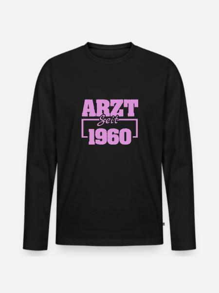 ENT 1960 - Men's Premium Organic Long Sleeve Shirt - black