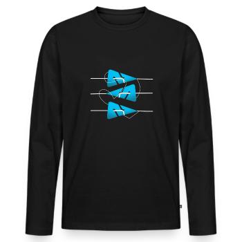 design Design for a good designs lovers - Männer Premium Bio Langarmshirt - Schwarz - Vorne - Nico (187cm)