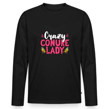 Molinasittich Perroquet Oiseau Perruche du Soleil - T-shirt manches longues Premium bio Homme - noir - Devant - Nico (187cm)
