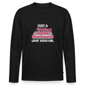 Treeing Walker Coonhound - Männer Premium Bio Langarmshirt - Schwarz - Vorne - Nico (187cm)