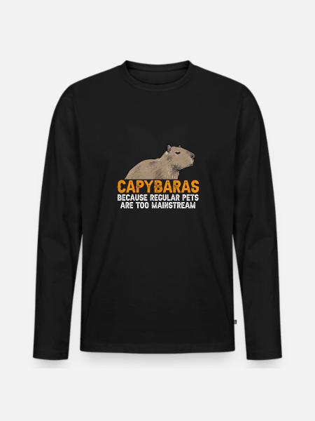 Rongeur Capybara - T-shirt manches longues Premium bio Homme - noir