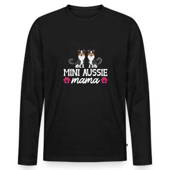 Miniature Australian Shepherd - Men's Premium Organic Long Sleeve Shirt - black - Front - Nico (187cm)