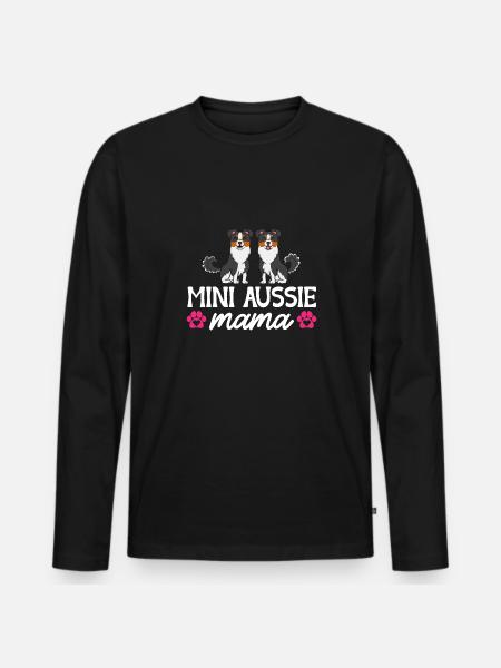 Miniature Australian Shepherd - Men's Premium Organic Long Sleeve Shirt - black