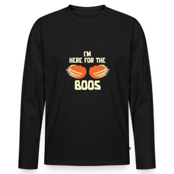 Grusel Halloweenspruch Spruch Halloween - Männer Premium Bio Langarmshirt - Schwarz - Vorne - Nico (187cm)