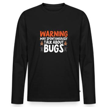 Insect collectors, insects, beetle lovers, entomologists - Men's Premium Organic Long Sleeve Shirt - black - Front - Nico (187cm)