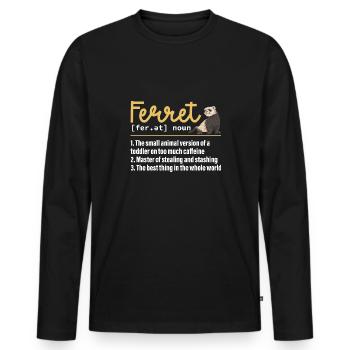 Ferret Owner Ferret - Men's Premium Organic Long Sleeve Shirt - black - Front - Nico (187cm)