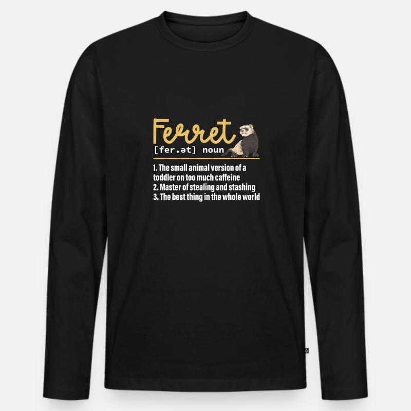 Frettchen Besitzer Frettchen - Männer Premium Bio Langarmshirt - Schwarz
