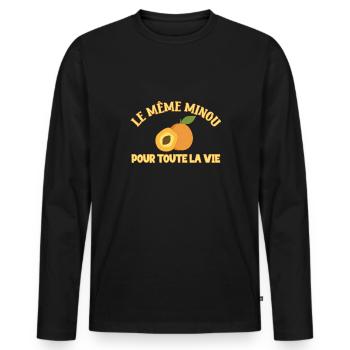 Enterrement De Vie De Garçon EVG Futur Marié - T-shirt manches longues Premium bio Homme - noir - Devant - Nico (187cm)