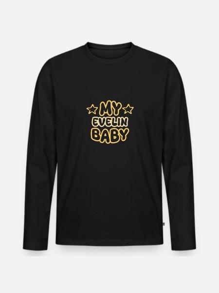Evelin as Birth - Men's Premium Organic Long Sleeve Shirt - black
