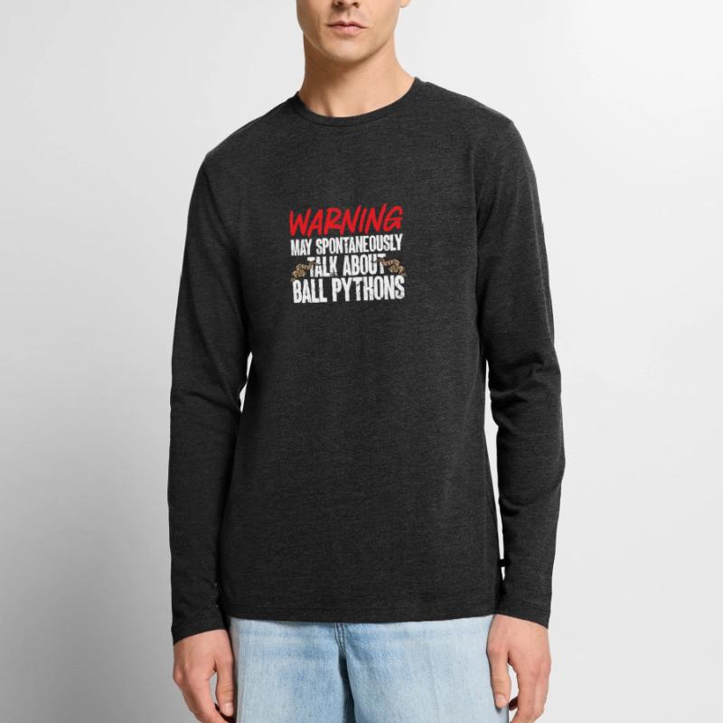 Ball Python Snake King Python T-shirt manches longues Premium bio Homme