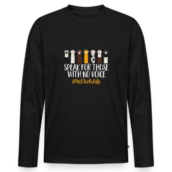 Vet Tech Veterinary Veterinary Technician - Men's Premium Organic Long Sleeve Shirt - black - Front - Nico (187cm)